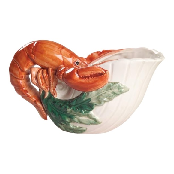 Fitz and Floyd Ceramic Lobster Pitcher Set. Set of 2 - Picture 2 of 5